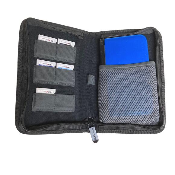 Nintendo 3DS XL Blue Black Handheld Gaming Console w/Case and Games EUC - Picture 10 of 16